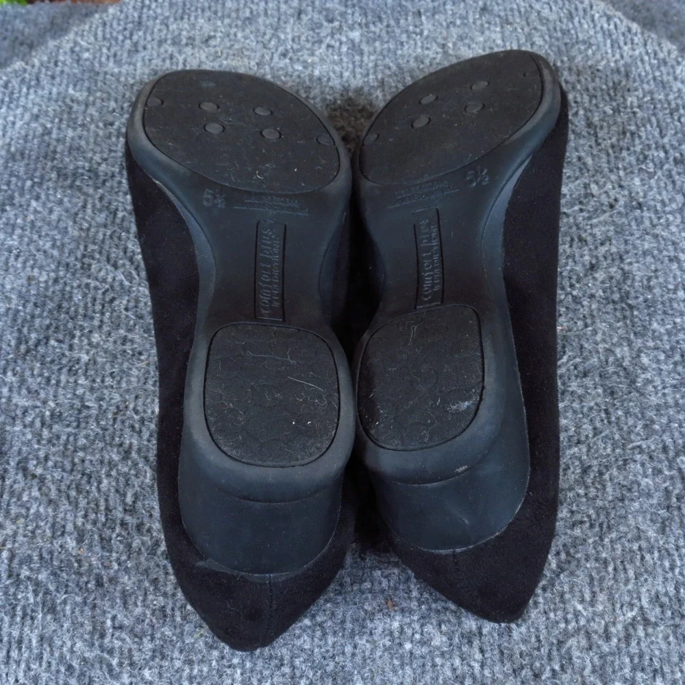 Comfort Plus by Predictions Women Mary Jane Wedge Size 5.5 Work Office Black
